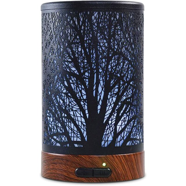 Difusor de aceite de fragancia de aromaterapia Difusor de aceite perfumado ultrasónico silencioso con apagado automático Sin agua 7 LED Luz nocturna para oficina en casa SPA 100ml
