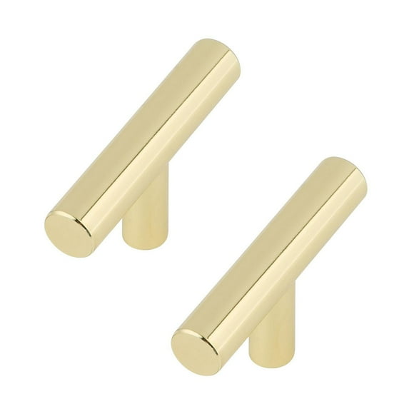 Era Rounded T Knob 2-Pack Brushed Gold