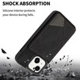 thumbnail image 6 of SaniMore for iPhone 14 Plus 6.7" PU Leather Case RFID Blocking, Back Magnetic Button Flip Wallet Cover Built-in Card Slot & Multi-Angle Kickstand Ultra-Thin Full Body Protective Shell, Black, 6 of 6