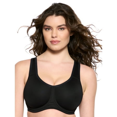 

Paramour by Felina | Body X Underwire Sports Bra (Black 34DDD)