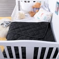 thumbnail image 4 of Ultra Soft Microfiber Toddler Comforter - Down Alternative Lightweight Crib Quilted Blanket, 39" x 47", Black, Ntbay, 4 of 5