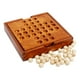 thumbnail image 1 of Juego de ajedrez de madera con canicas de vidrio, edición de madera, para el hogar y la oficina. marrón, 1 of 9