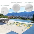 thumbnail image 4 of Fsddascl Farmhouse Lemon Outdoor Rug for Patio/Deck/Porch, Non-Slip Large Area Rug 5 x 8 Ft, Vintage Botanical Leaf Retro Beige Indoor Outdoor Rugs Washable Area Rugs, Reversible Camping Rug Carpet, 4 of 5