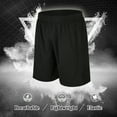 thumbnail image 2 of Men Sport Shorts Splicing Quick Dry Elastic Waist Short Pants for Workout Basketball Running Casual, 2 of 7