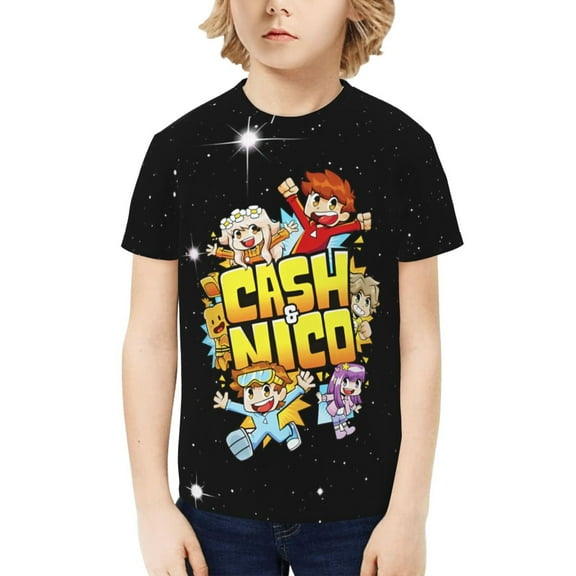 Cash and Nico Youth T-shirt Short Sleeve Graphic Tops Breathable Shirt Tees