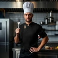 thumbnail image 2 of XDZJLR Mens T Shirts Catering Chef Workwear Chef Suit Short Sleeve Cardigan Tops, 2 of 4