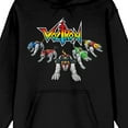 thumbnail image 2 of Voltron Defender Of The Universe Beast Robots Long Sleeve Black Adult Hooded Sweatshirt-6XLB, 2 of 4