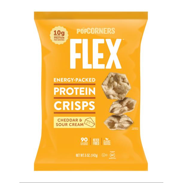 (12 Pack) PopCorners GlutenFree Cheddar Sour Cream Protein Crisp, 5 Oz