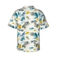 thumbnail image 3 of Goofa Watercolor Leaves Hawaiian Shirt for Men, Unisex Summer Beach Casual Short Sleeve Button Down Shirts,Aloha Tropical Floral print shirt-, 3 of 9