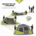 thumbnail image 6 of CORE 11' x 9' 6 Person Instant Cabin Camping Tent, 23lbs, Light Gray, 6 of 11