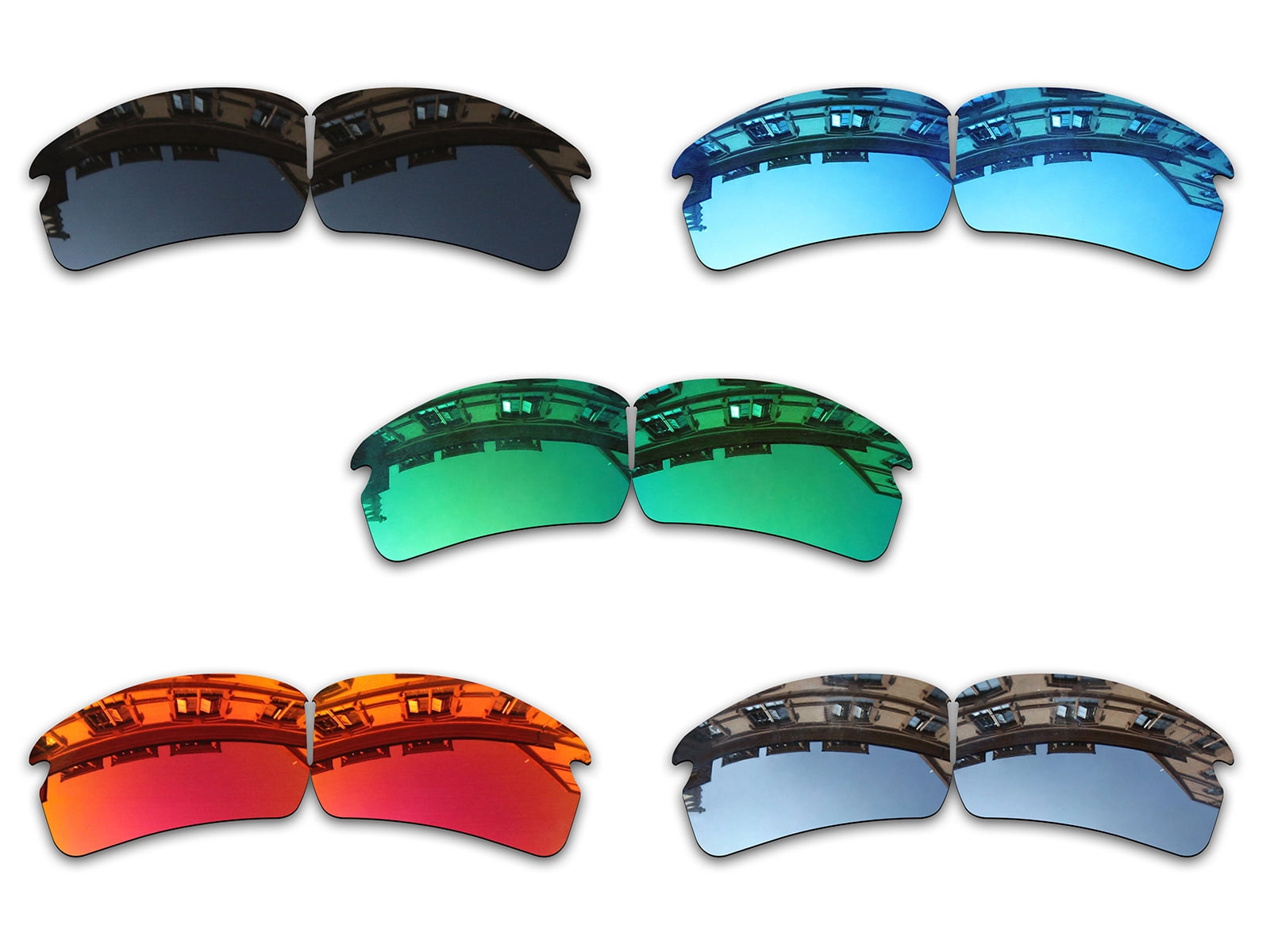 Vonxyz 5 Pack Polarized Replacement Lenses for Oakley Flak  Asian Fit  OO9271 Sunglasses 