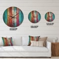 thumbnail image 4 of Designart 'Traditional Wooden Pattern ' Farmhouse Wood Wall Clock, 4 of 5