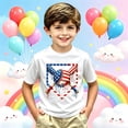 thumbnail image 2 of TGPMGRZ Short Sleeve Shirts for Boys Ice Cream Baseball Graphic Tees Back to School Gifts #A09 White 4-5 Years, 2 of 4