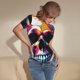 thumbnail image 3 of Fotbe Colorful Skull Body de Mujer con Cuello Redondo y Mangas Cortas, Sin Mangas Ajustado, Suave, Cómodo y Básico-Medium, 3 of 7