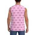 thumbnail image 4 of Balery Pink bows Camisetas sin mangas para hombre, absorbe la humedad y protege contra el mal olor.-Medium, 4 of 7
