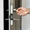thumbnail image 1 of HAMPPLIES 4Ud Protector De Cerradura Con T De Inoxidable Negro Para Puertas Interiores, 1 of 8