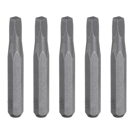 Uxcell 5pcs SQ1 Square Screwdriver Bit 5/32" Hex Magnetic 4 Point Head S2 Steel