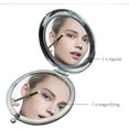 thumbnail image 2 of Gift for Best Friend Makeup Mirror Friendship Gift Inspirational Quote Travel Compact Pocket Mirror Two-sided Folding Gift for Women Girls Graduation Birthday Christmas Ideas Gift Silver, 2 of 6
