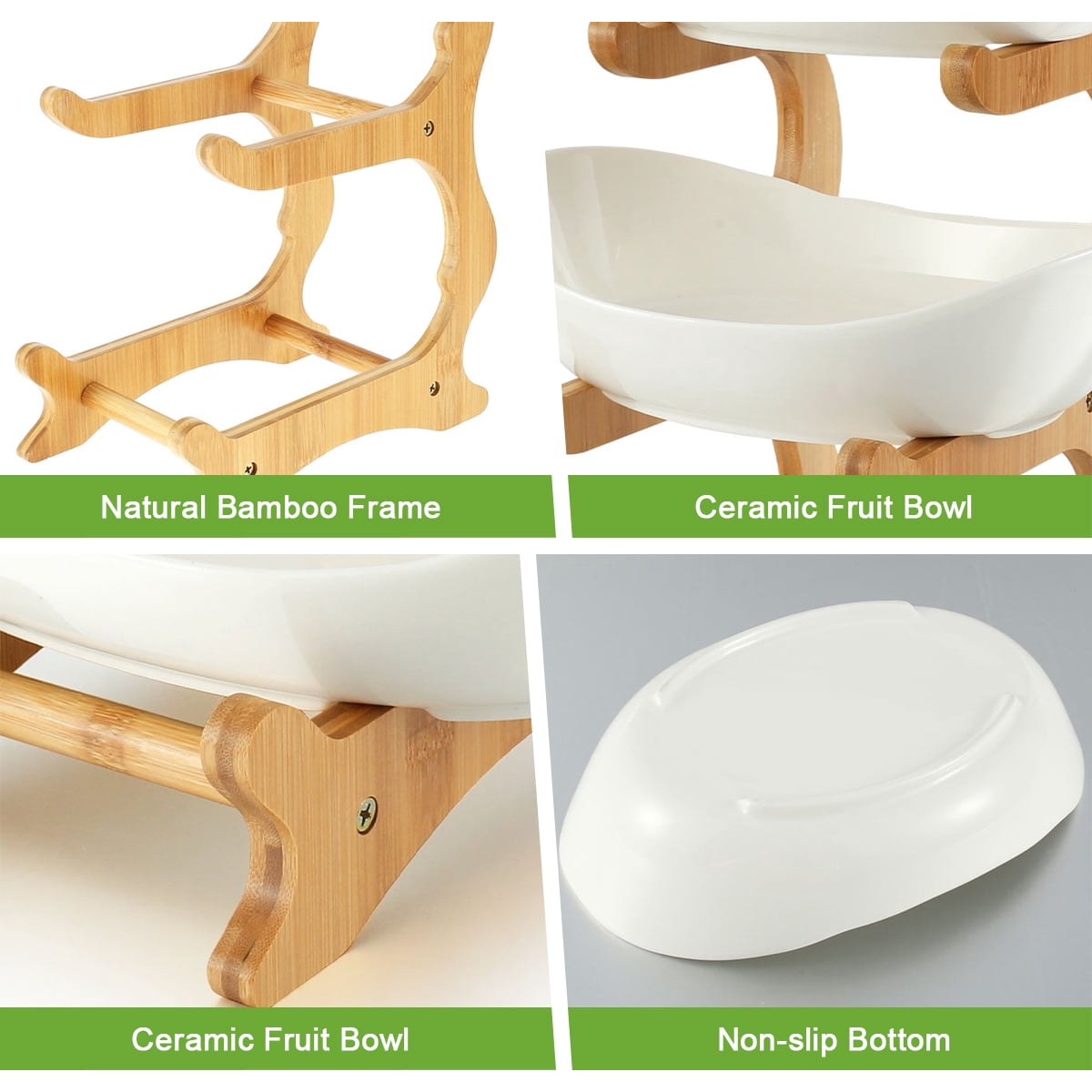 SolarSoda Ceramics Storage Baskets, 3 Tiers Detachable