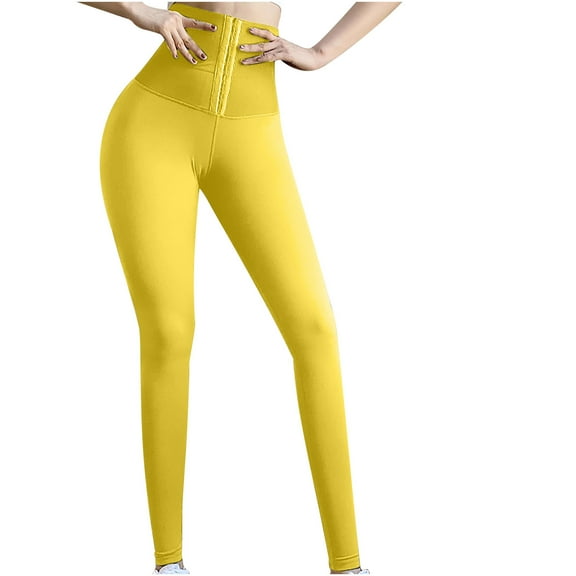 AOOCHASLIY Shapewear for Women Clearance Women Sport Fitness Yoga Pants High Waist Body Shaping Breasted Elasticity Pants