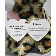 Ty Beanie Boos- Livvie the Leopard – Glitter Eyes - Stuffed Animal