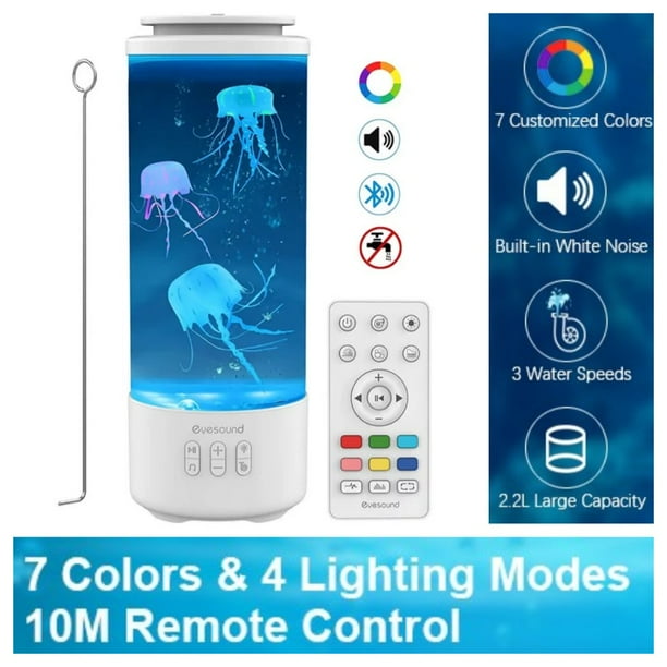 Jellyfish Lava Lamp with Bluetooth Speaker White Noise Jellyfish Lamp