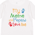 thumbnail image 4 of Inktastic Meme and Pepaw Love Me Boys or Girls Long Sleeve Toddler T-Shirt, 4 of 5