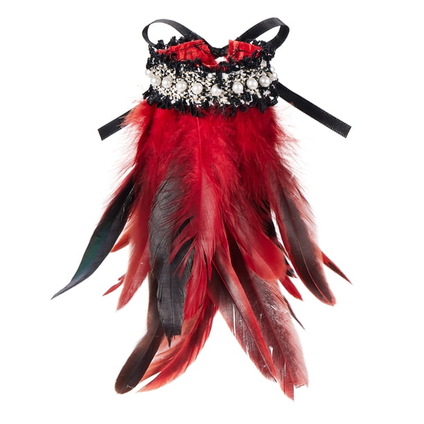 Lucakuins - Muñequeras de plumas, pulseras de plumas, pulsera para mujer, disfraz de Halloween, cosplay Lucakuins moda