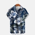 thumbnail image 5 of ZCFZJW Mens Hawaiian Floral Shirts Big and Tall Regular Fit Casual Summer Tropical Button Down Shirt Trendy Holiday Vacation Beach Tees Tops Multicolor#04 XXL, 5 of 5