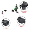 thumbnail image 2 of Sunny Health & Fitness Elite Water Rowing Machine with High Resistance Vertical Tank, Exclusive Bluetooth SunnyFit App, 2 of 9