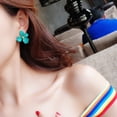 thumbnail image 6 of UDIYO 2Pcs Women Earrings Flower Shape Anti Rust Alloy Ear Studs Earrings Jewelry for Party, 6 of 7