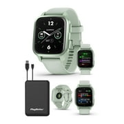 Garmin Venu Sq 2 (Metallic Mint/Cool Mint) AMOLED Fitness GPS Smartwatch | Bundle with PlayBetter Portable Charger