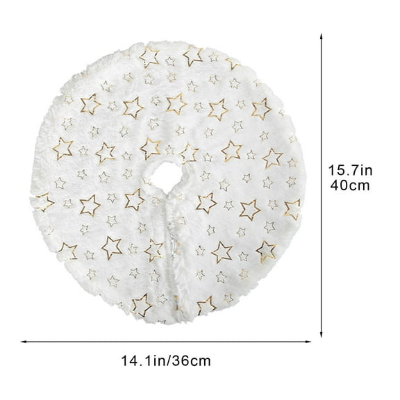 Bwiyojiz Home Decor Christmas Tree Skirt White Classic Desktop Decoration, Gifts for Women