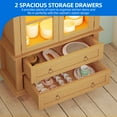 thumbnail image 5 of Dextrus Arched Kitchen Cabinet with LED Lights, 4 Shelves & 2 Drawers for Kitchen/Dining, Oak Color, 5 of 10
