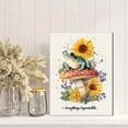 thumbnail image 2 of Qisvanset Cute Frog Mushroom Sunflower Canvas Wall Art 15.75x11.81 Inches, 2 of 8