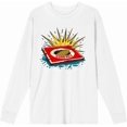 thumbnail image 4 of Cornhole Wood Signboard Adult White Crew Neck Long Sleeve Tee-Large, 4 of 6
