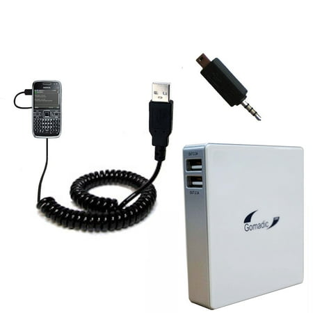 Gomadic High Capacity Rechargeable External Battery Pack suitable for the Nokia E72 - Portable Charger with TipExchange Technology