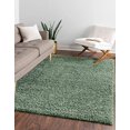 thumbnail image 3 of Unique Loom Davos Shag Soft & Cozy Area Rug 10' x 14' Rectangle Sage, 3 of 5