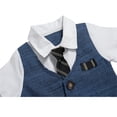 thumbnail image 7 of Button Boys Clothes Jumpsuit Romper Gentleman Formal Baby Boys Outfits Set 12 Months, 7 of 7