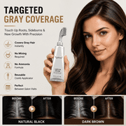 Tgideas 2-in-1 Comb Applicator Hair Dye Cream, Ammonia-Free Root Touch-Up, Natural Plant Extracts,Natural Black,2.8Oz