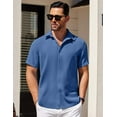 thumbnail image 6 of COOFANDY Men's Beach Shirts Button Down Vacation Shirt Casual Short Sleeve Summer Wedding Shirt, 6 of 10