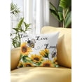 thumbnail image 2 of Outdoor Pillows Waterproof, Sunflower Bee Bedding Throw Pillows with Insert for Couch Sofa Bed, Vintage Yellow Floral Farmhouse Watercolor 18x18 Inch Pillowcases Decorative Patio Pillow Set of 1, 2 of 8