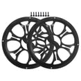 thumbnail image 1 of Unique Bargains Universal 8' Car Speaker Grills Cover Round 8 Inch Audio Speaker Subwoofer Guard Protective Case with Mounting Screws ABS Black - Pack of 2, 1 of 8