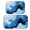 Blue and White Marble Pattern, variant on Black and Gold Marble Pattern Bath Mat Set Of 2,Non-Slip Rug for Bathroom,Kitchen,Bedroom,Entrance, 30x17 and 23.5x15.7 Inches