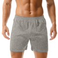 thumbnail image 2 of Mens Pajama Shorts Mens Sleep Shorts Mens Underwear Boxers Lounge Soft Comfy Pj Bottom Sleeping Pants Breathable Summer Sleepwear Grey 5XL, 2 of 5