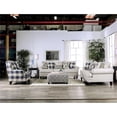 thumbnail image 2 of Furniture of America Calistoga Transitional Fabric Rolled Arms Loveseat in Ivory, 2 of 6