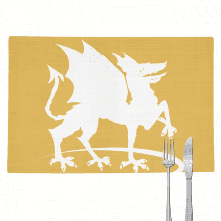 

External Ferocious Ability Flame Gods Beasts Placemat Pad Kitchen Woven Heat Resistant Cushion Rectangle