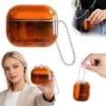 thumbnail image 1 of Case Compatible with Apple Airpods 4 - Soft Silicone Cover, Orange, 1 of 4