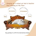 thumbnail image 5 of Luxury Cardboard  Scratcher Sofa Bed with Catnip, Couch Shaped  Scratching Board for Indoor Cats (Brown), 5 of 8