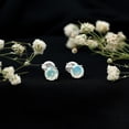 thumbnail image 4 of Rosec Jewels Ethiopian Opal Stud Earrings for Women (AAA Quality) - Natural Opal Diamond Earrings - Ready to Gift, 10K White Gold, 4 of 10